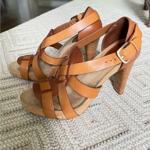 Cole Haan Air Jocelyn Birch Heel Sandals, size 6.5